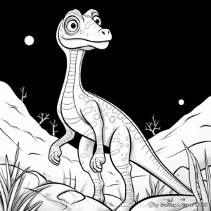 Night Vision Compysognathus Coloring Pages 2