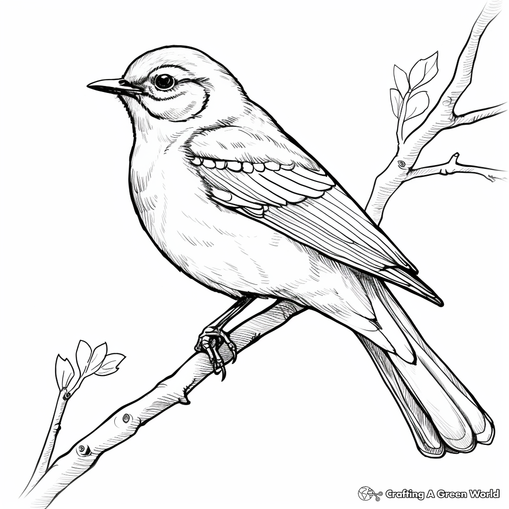 Northern Mockingbird Marvel Coloring Pages 3