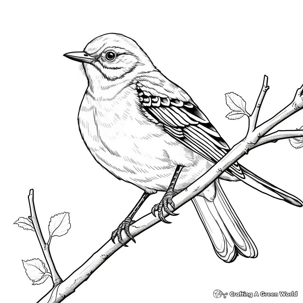 Northern Mockingbird Marvel Coloring Pages 4