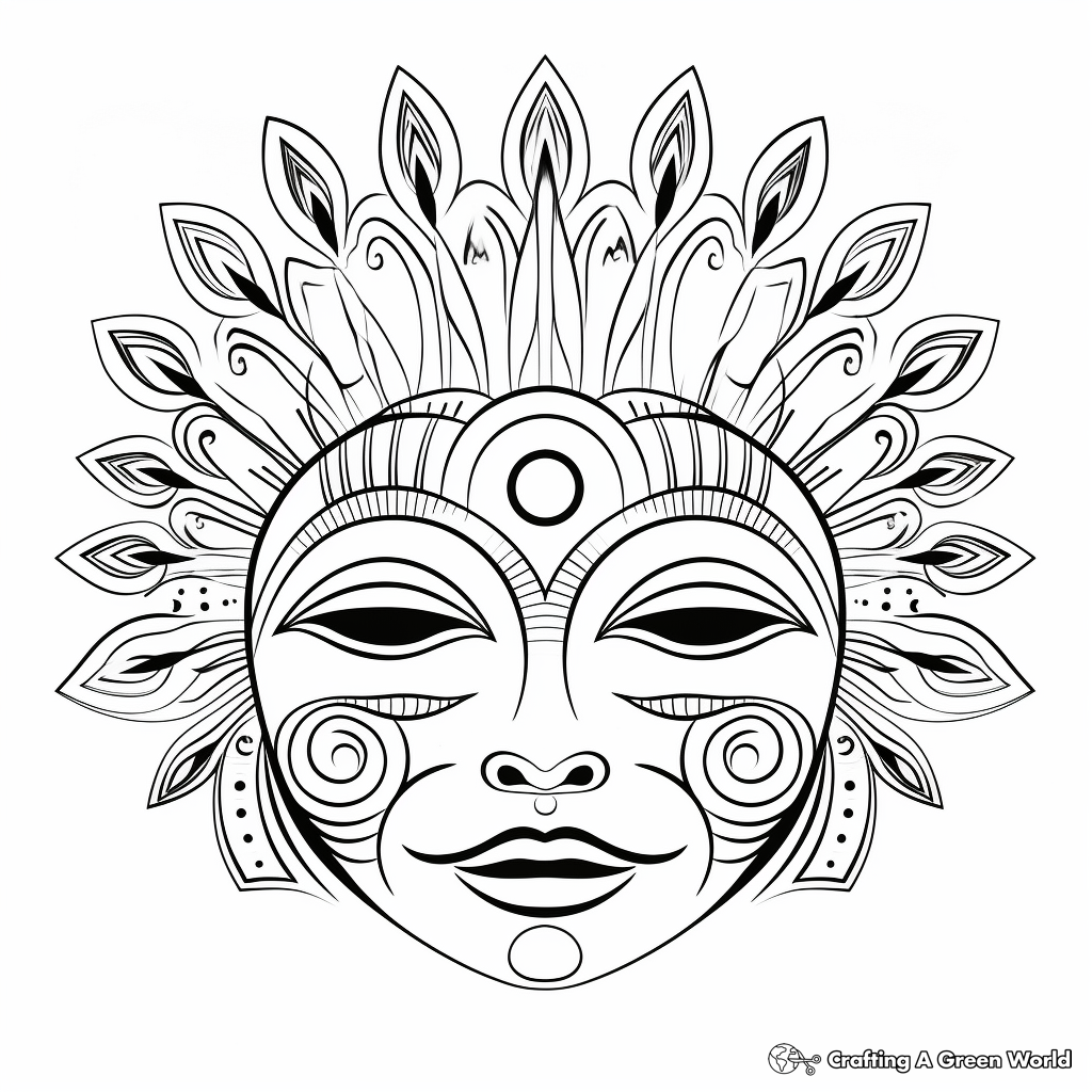 Nose-themed Transformative Mandala Coloring Pages 1