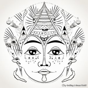 Nose-themed Transformative Mandala Coloring Pages 2