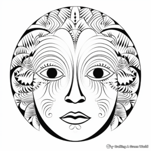 Nose-themed Transformative Mandala Coloring Pages 3