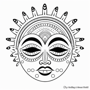 Nose-themed Transformative Mandala Coloring Pages 4