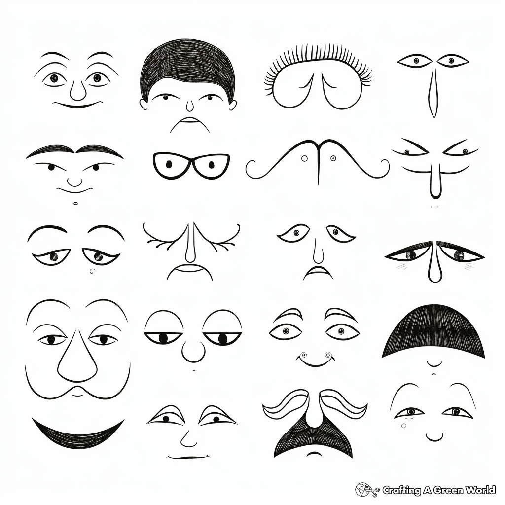 Noses from Around the World Coloring Pages 2
