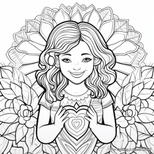 Nurturing 'Kindness' Fruit of the Spirit Coloring Pages 1