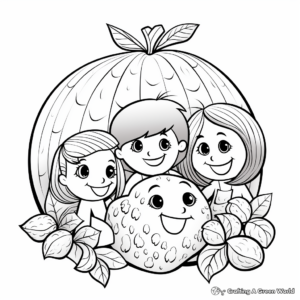 Nurturing 'Kindness' Fruit of the Spirit Coloring Pages 2