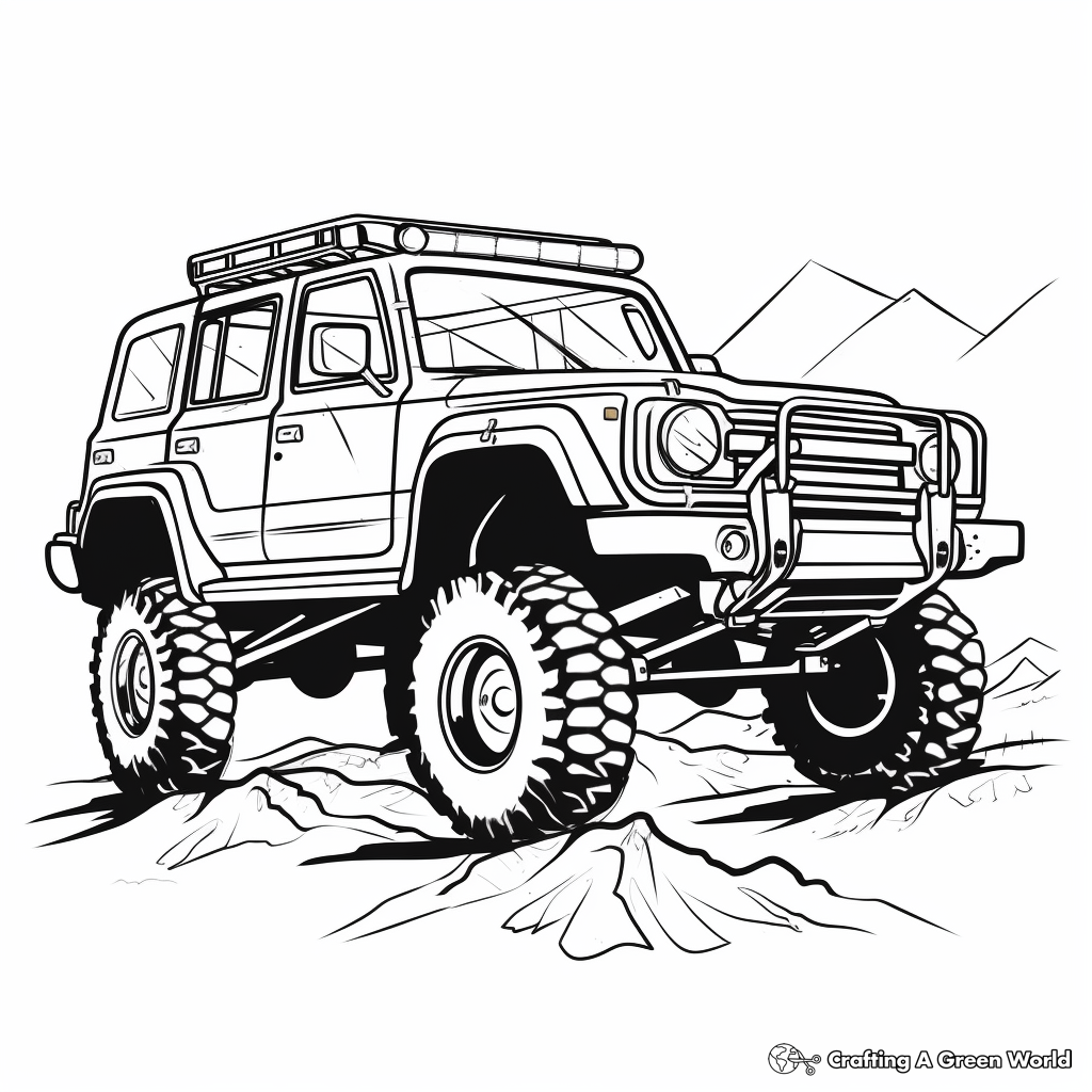 Off-Road 4x4 Jeep Coloring Pages 1