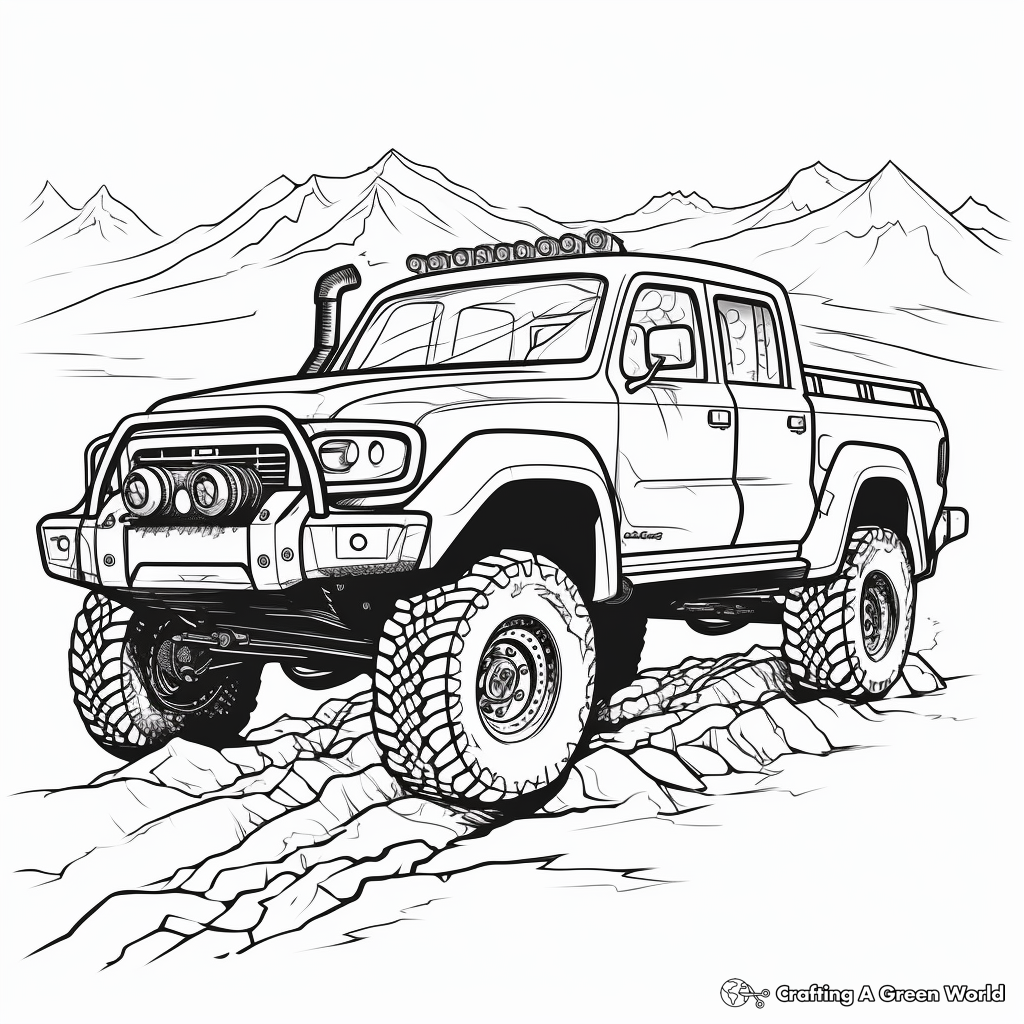 Off-road 4x4 Truck Coloring Pages 3