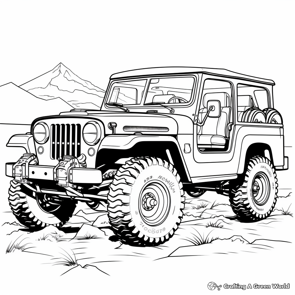 Off-road Jeep Coloring Pages 1