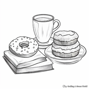 Old-Fashioned Donut Coloring Pages 4