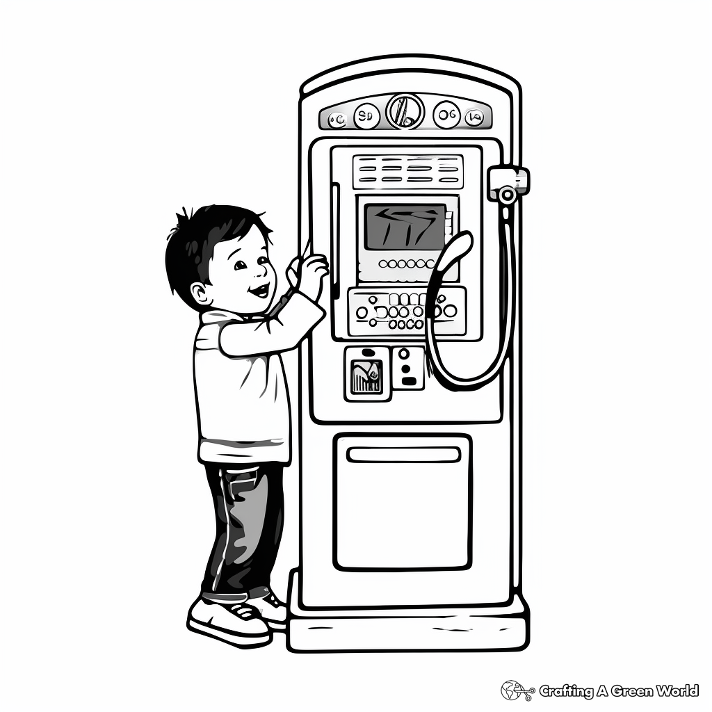 Old-Fashioned Payphone Coloring Pages 2