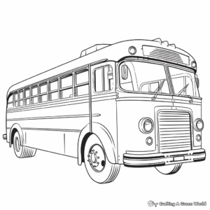 Old Vintage Bus Coloring Pages for Artists 1