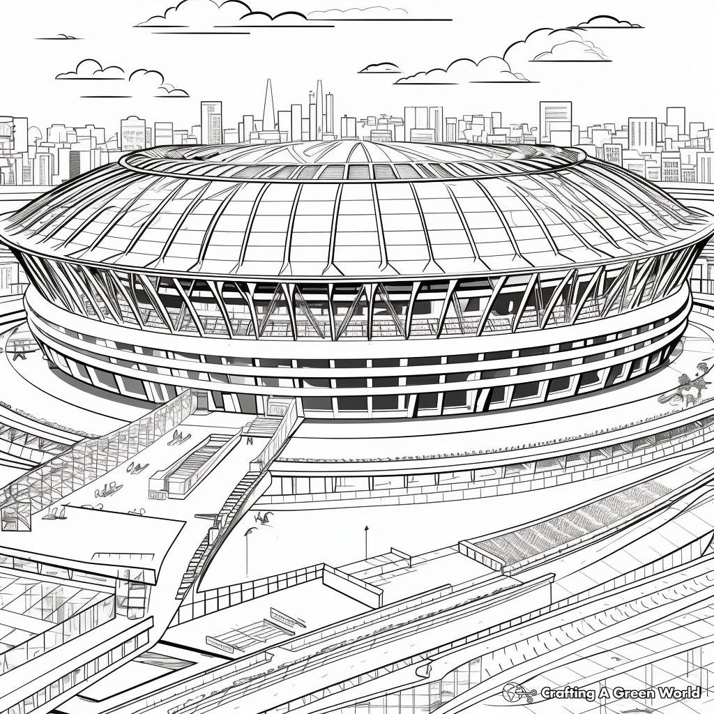 Olympic Venues and Landmarks Coloring Pages 1