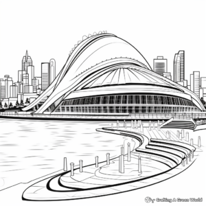 Olympic Venues and Landmarks Coloring Pages 3