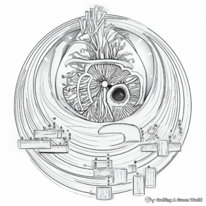 Onion Anatomy: Inner Layers Coloring Page 3
