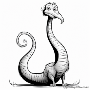Opisthocoelicaudia Long Neck Dinosaur Coloring Pages for Kids 3
