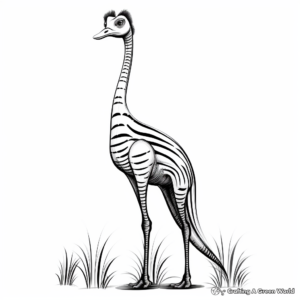 Opisthocoelicaudia Long Neck Dinosaur Coloring Pages for Kids 4