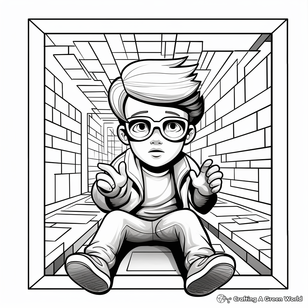 Optical Illusion Coloring Pages That Trick Your Eyes 1