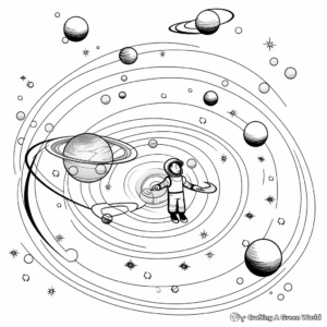 Orbiting Planets and Gravity Coloring Pages 2