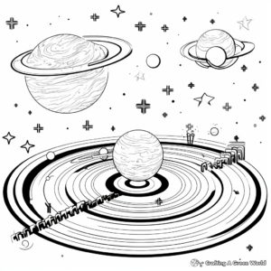 Orbiting Planets and Gravity Coloring Pages 3