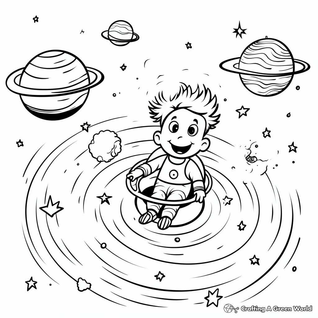 Orbiting Planets and Gravity Coloring Pages 4