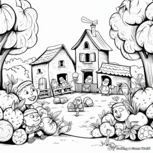 Orchard Garden Coloring Pages for Fruit Lovers 4