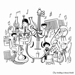 Orchestra Instruments Coloring Pages 2