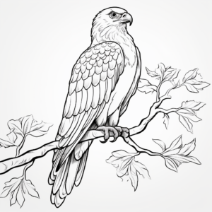 Oriental Style Osprey Coloring Pages 2