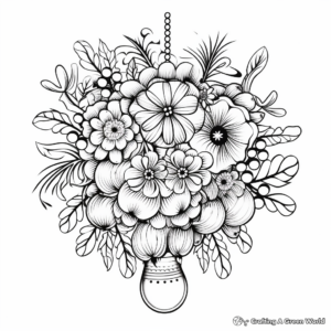 Ornament Cluster Coloring Pages with Intricate Design 4