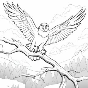 Osprey amidst Nature Coloring Pages 1