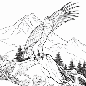 Osprey amidst Nature Coloring Pages 2