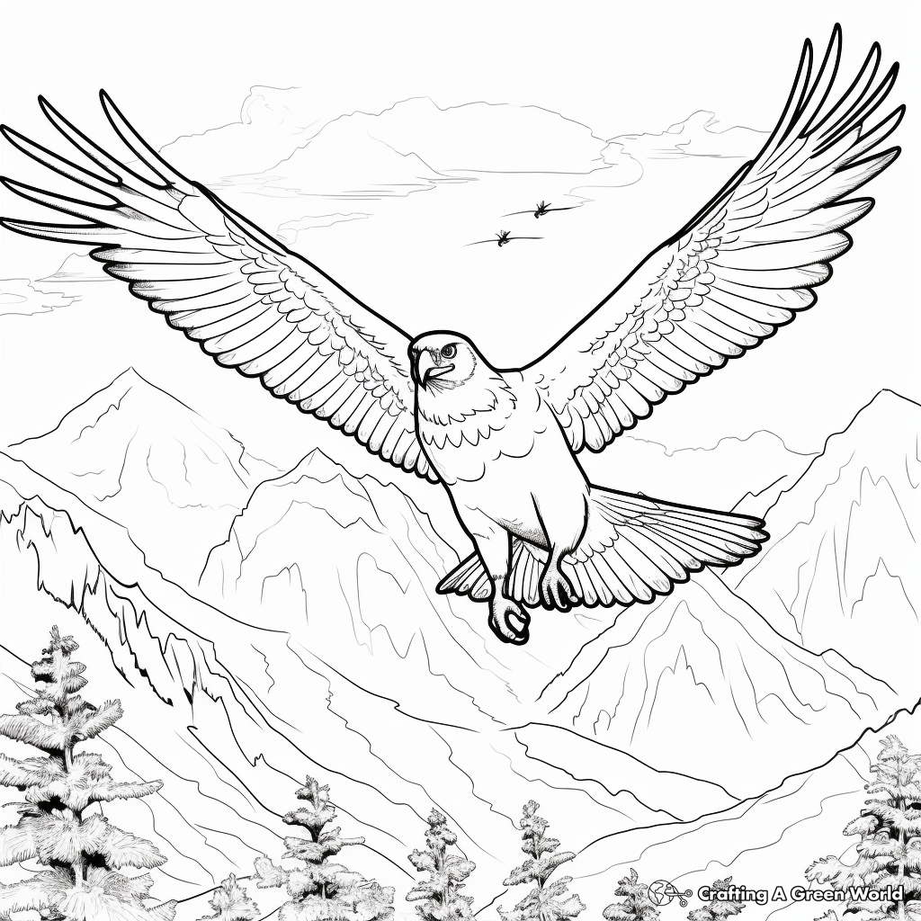 Osprey amidst Nature Coloring Pages 3
