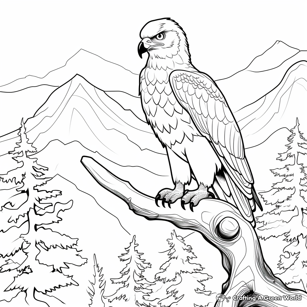 Osprey amidst Nature Coloring Pages 4