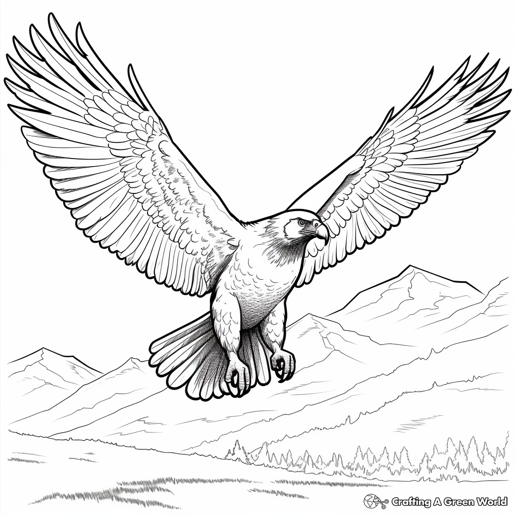 Osprey and Natural Habitat Coloring Pages 1