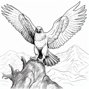 Osprey and Natural Habitat Coloring Pages 2
