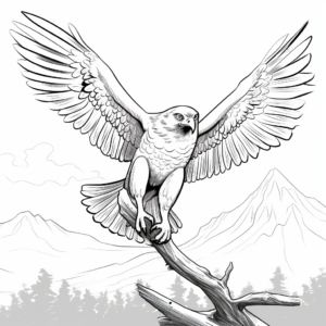 Osprey and Natural Habitat Coloring Pages 3