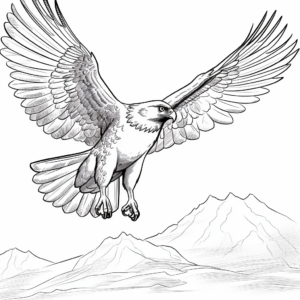 Osprey in Different Angles Coloring Pages 1