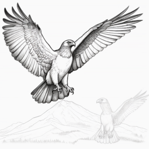 Osprey in Different Angles Coloring Pages 4