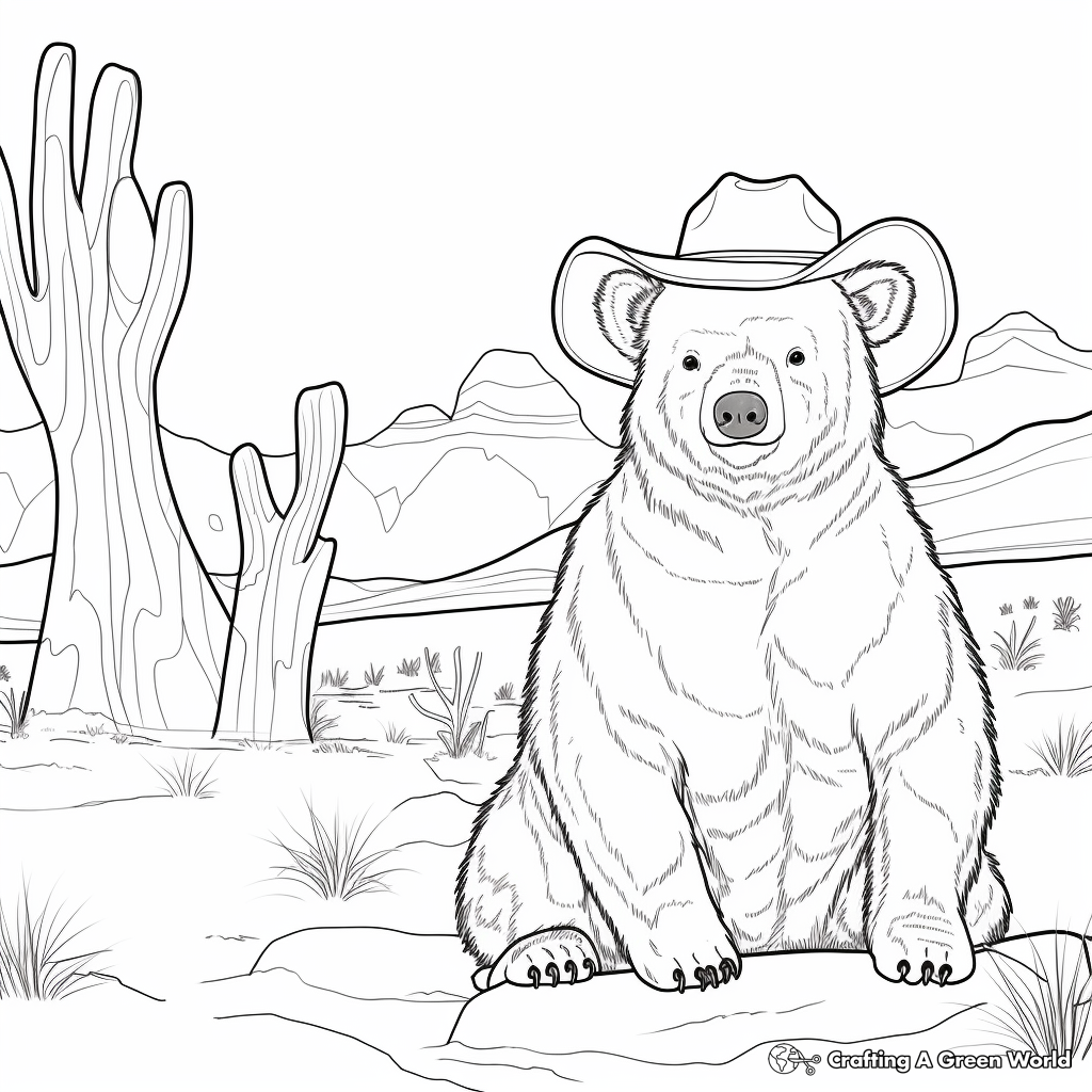 Outback Adventure Wombat Coloring Pages 1