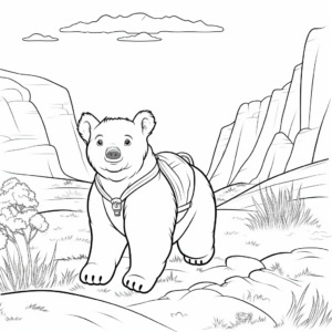 Outback Adventure Wombat Coloring Pages 3