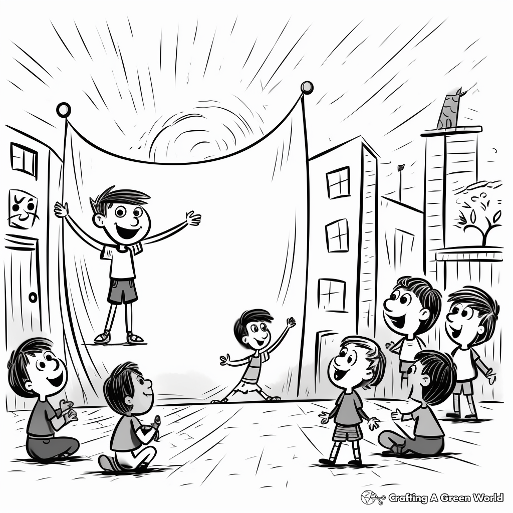 Outdoor Performance Stage Coloring Pages 1