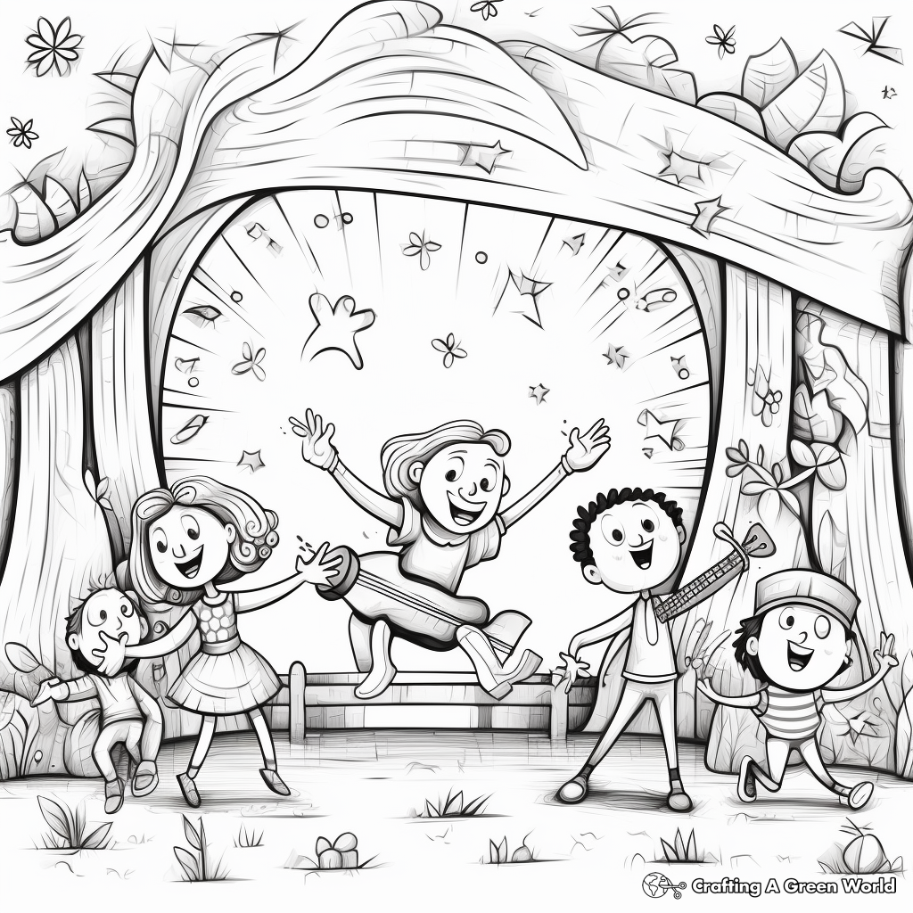 Outdoor Performance Stage Coloring Pages 4