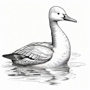 Oversized Pacific Loon Coloring Pages 1