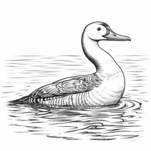 Oversized Pacific Loon Coloring Pages 2
