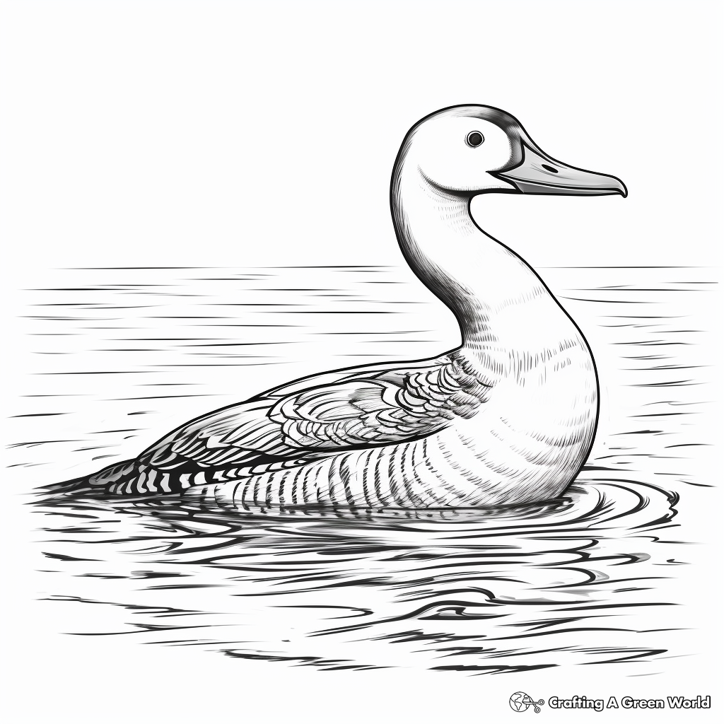 Oversized Pacific Loon Coloring Pages 2