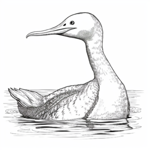 Oversized Pacific Loon Coloring Pages 3