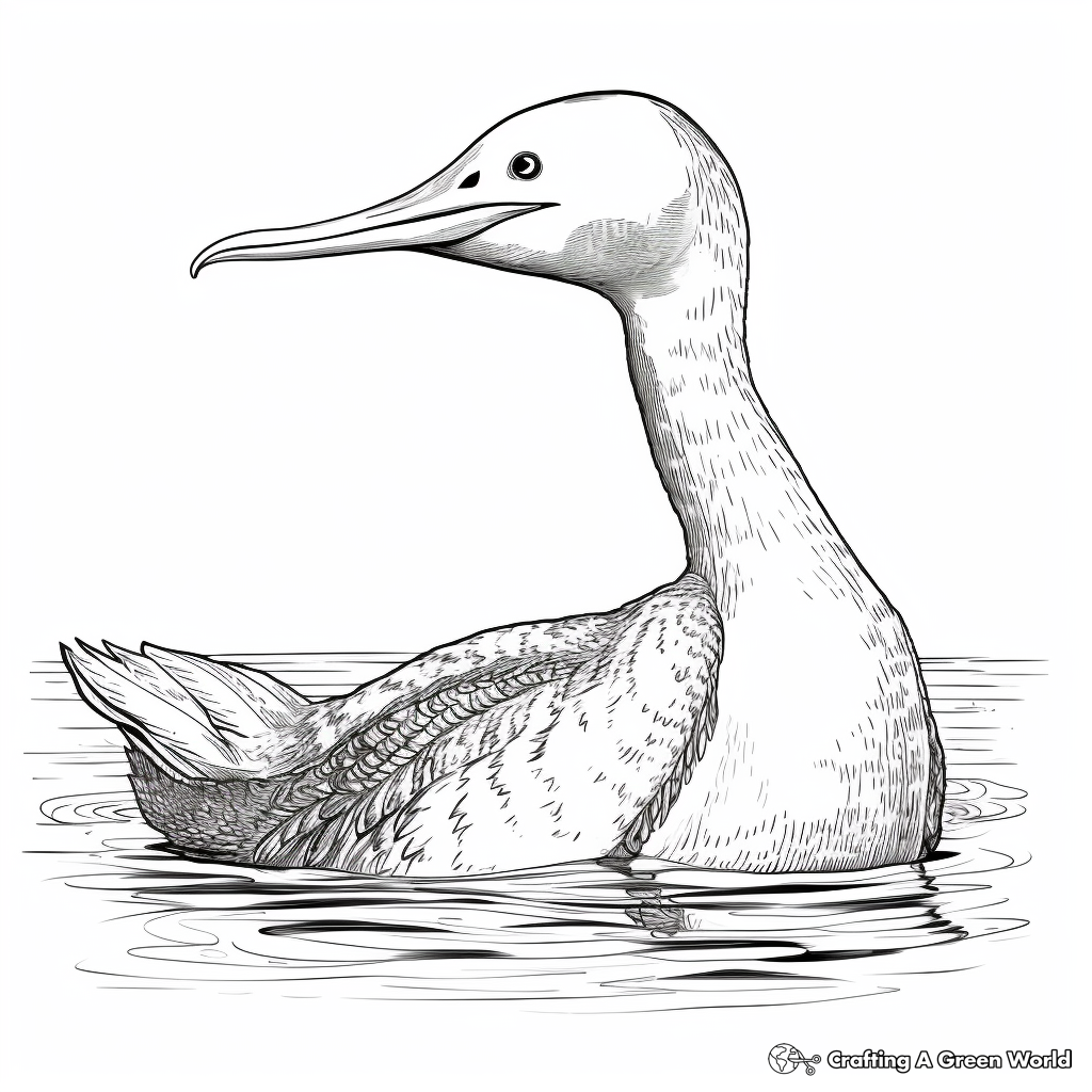 Oversized Pacific Loon Coloring Pages 3