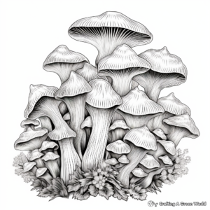 Oyster Mushroom Coloring Pages for All Ages 3