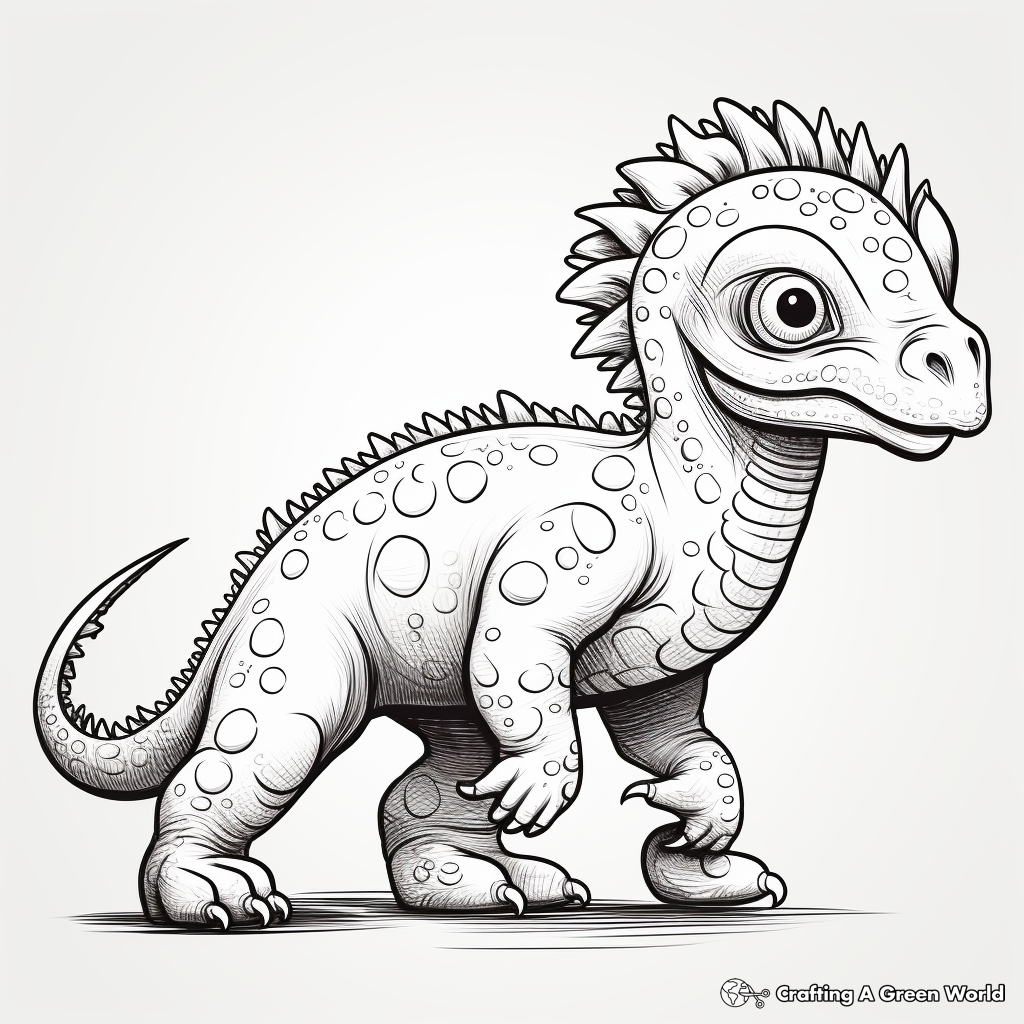Pachycephalosaurus: From Baby to Adult Evolution Coloring Pages 1