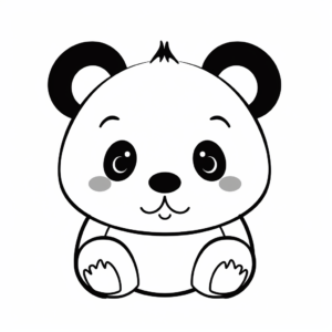 Panda Bear Face: An Adorable Creature Coloring Pages 2